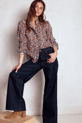 Boden High Rise Wide Leg Jeans - Indigo Rinse