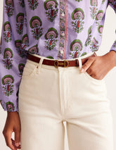 Boden Iris Skinny Snaffle Trim Belt - Tan