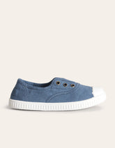 Boden Laceless Canvas Pull - ons - College Navy