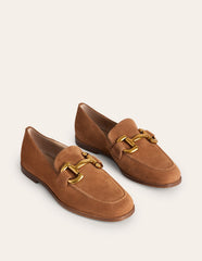 Boden Iris Snaffle Loafers - Ginger Snap Suede