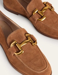 Boden Iris Snaffle Loafers - Ginger Snap Suede