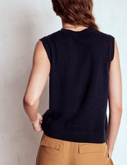 Boden Eva Cashmere Vest - Navy