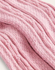 Boden Cable Footless Tights - Vintage Pink