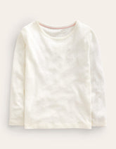 Boden Long Sleeve Pointelle Top - Soft Ivory