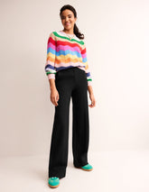 Boden Westbourne Ponte Trousers - Black