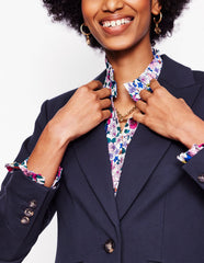 Boden Marylebone Ponte Blazer - Navy