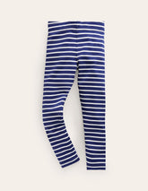 Boden Everyday Fun Leggings - Starboard Blue / Ivory