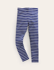 Boden Everyday Fun Leggings - Starboard Blue / Ivory