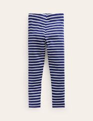 Boden Everyday Fun Leggings - Starboard Blue / Ivory