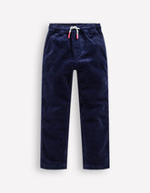 Boden Slim Pull On Trousers - College Navy Cord
