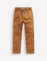 Boden Slim Pull On Trousers - Butterscotch Brown