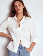 Boden Sienna Cotton Shirt - White
