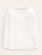 Boden Ribbed Long Sleeve T-shirt - White