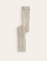 Boden Cable Footless Tights - Oatmeal Marl