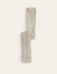 Boden Cable Footless Tights - Oatmeal Marl