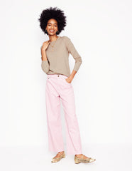 Boden Eva Cashmere V - Neck Sweater - Chinchilla Melange