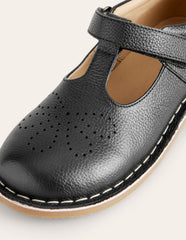 Boden Leather T - bar Flats - Black