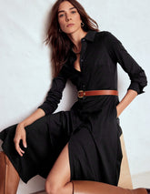 Boden Marcia Jersey Shirt Dress - Black