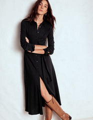 Boden Marcia Jersey Shirt Dress - Black