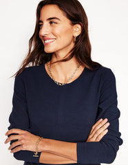 Boden Cornelia Ottoman Dress - Navy