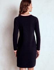 Boden Holly Knitted Shift Dress - Navy