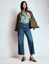 Boden High Rise Straight Crop Jeans - Mid Vintage
