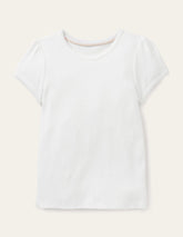 Boden Short Sleeve Pointelle Top - White