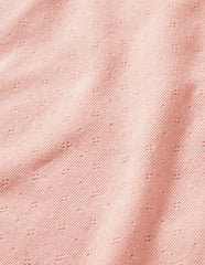 Boden Short Sleeve Pointelle Top - Provence Dusty Pink