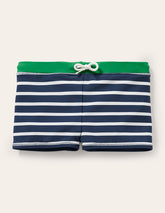 Boden Swim Trunks - Navy Blue/White