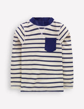 Boden Sun Safe Breton Rash Vest - College Navy/ Ivory Stripe