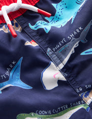 Boden Swim Shorts - College Navy Sharks
