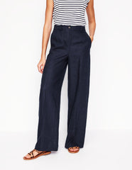 Boden Westbourne Linen Pants - Navy