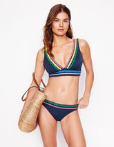 Boden Porto Bikini Bottoms - Navy Rik Rak
