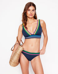 Boden Porto Bikini Bottoms - Navy Rik Rak
