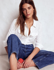 Boden Amy Jersey Shirt - White