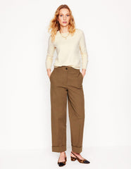 Boden Emilia Cotton Crew Sweater - Warm Ivory
