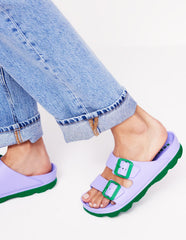 Boden Lyla Double Buckle Sliders - Lavender Purple