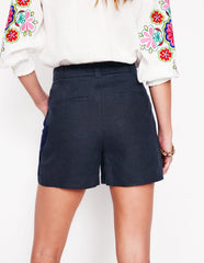 Boden Westbourne Linen Shorts - Navy
