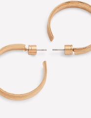 Boden Small Hammered Hoop Earrings - Gold