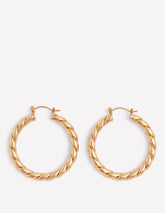 Boden Large Chunky Twist Hoops - Gold