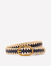 Boden Whipstitch Classic Belt - Navy/Ivory