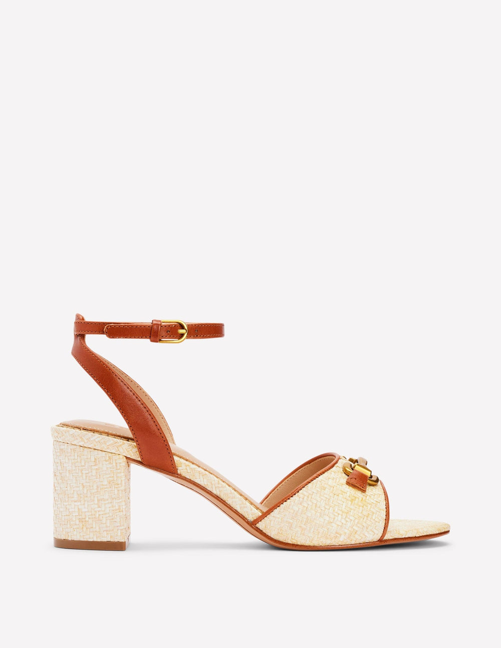 Boden Iris Snaffle Block Heel Sandal - Natural