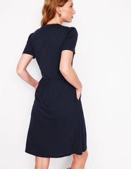 Boden Naomi Short Sleeve Dress - Navy