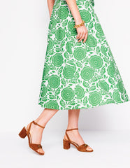 Boden Iris Snaffle Block Heel Sandal - Tan