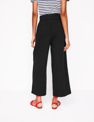 Boden Cropped Double Cloth Pants - Black