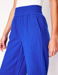 Boden Cropped Double Cloth Pants - Bright Blue