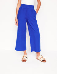 Boden Cropped Double Cloth Pants - Bright Blue
