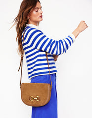 Boden Iris Snaffle Leather Satchel - Tan