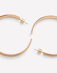 Boden Large Hammered Hoop Earrings - Gold