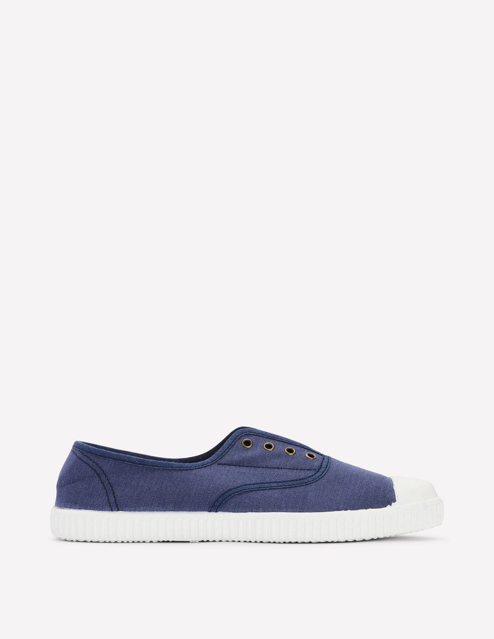 Boden Laceless Canvas Plimsoll - Navy